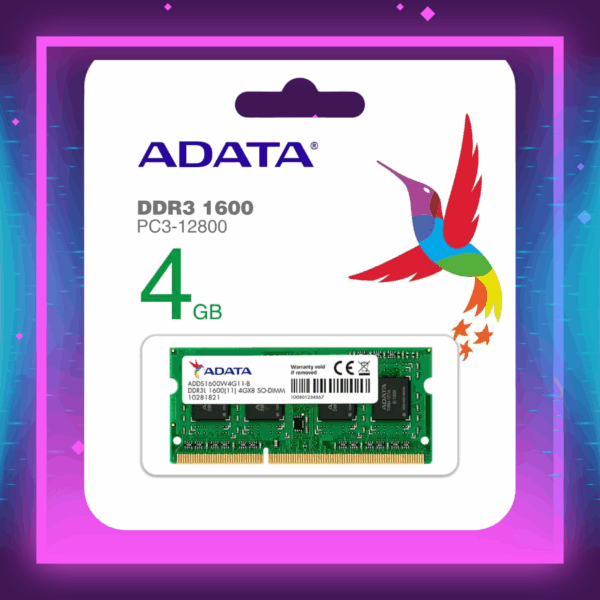 Memoria RAM ADATA DDR3 4GB Laptop SODIMM